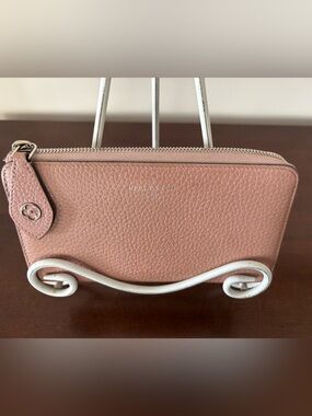 Louis Vuitton Blush Pink Pebbled Leather 2/3 Zippered Wallet